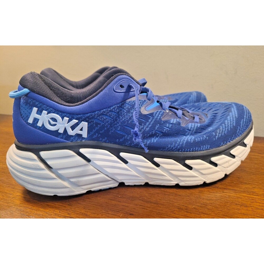 READ Hoka One One Gaviota 4 Shoes Sneakers Running Blue Size 10D 1123198 BBGP